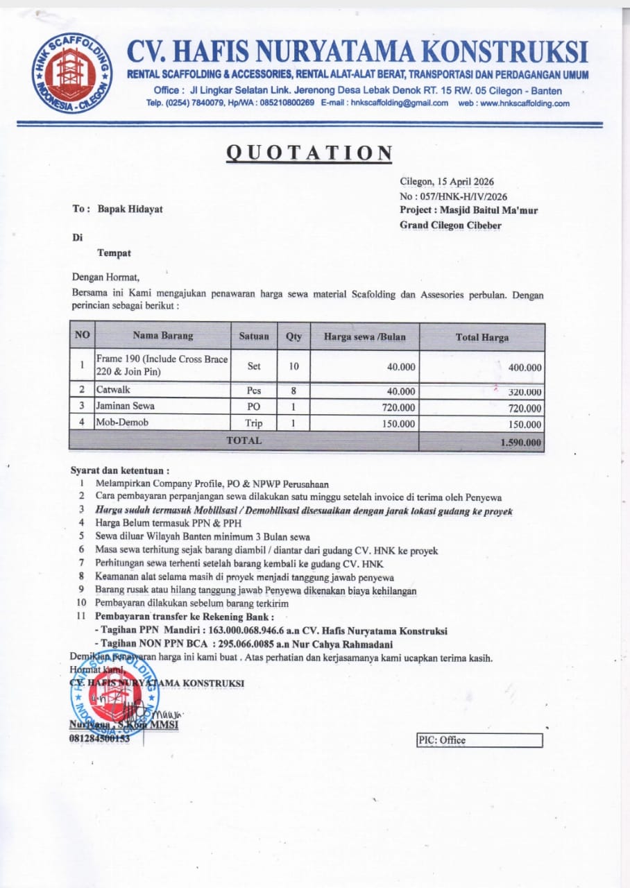 Invoice Scafolding
