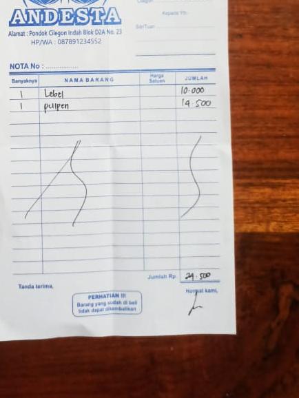 Label dan Pulpen
